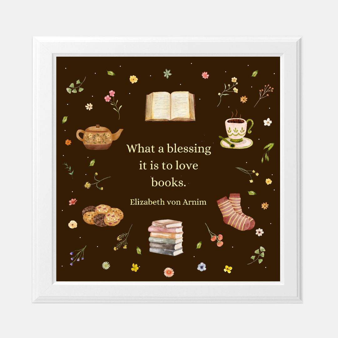 Love Books Print 8 x 8