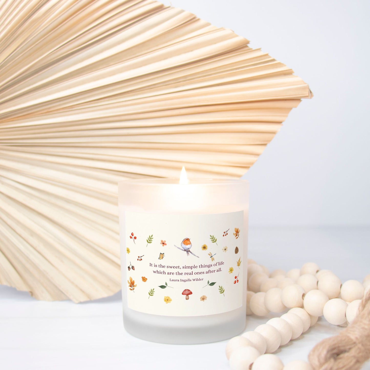 Sweet Simple Things Candle Frosted Glass (Hand Poured 11 oz)