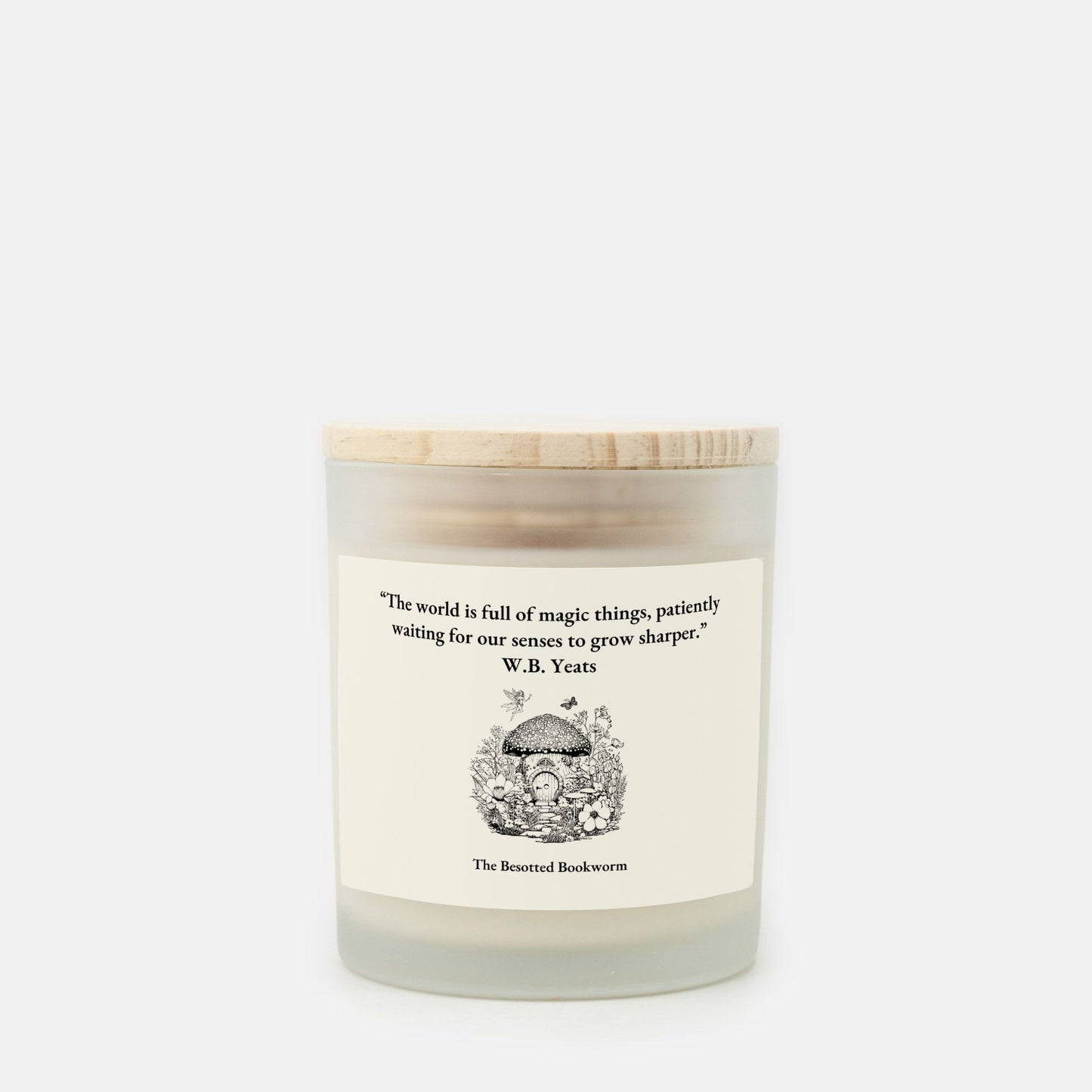 W.B. Yeats Candle Frosted Glass (Hand Poured 11 oz)