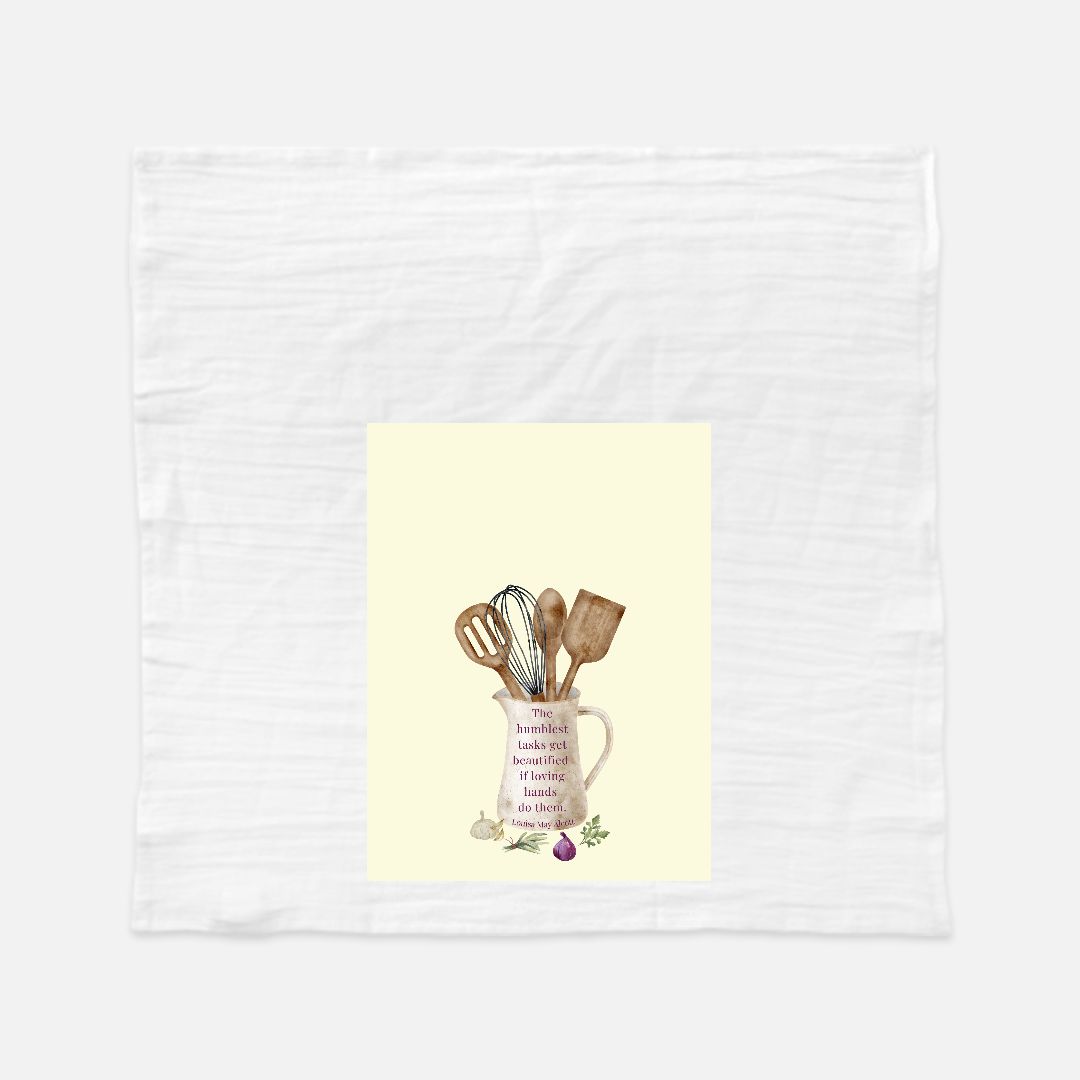 Louisa May Alcott Tea Towel (Flour Sack)