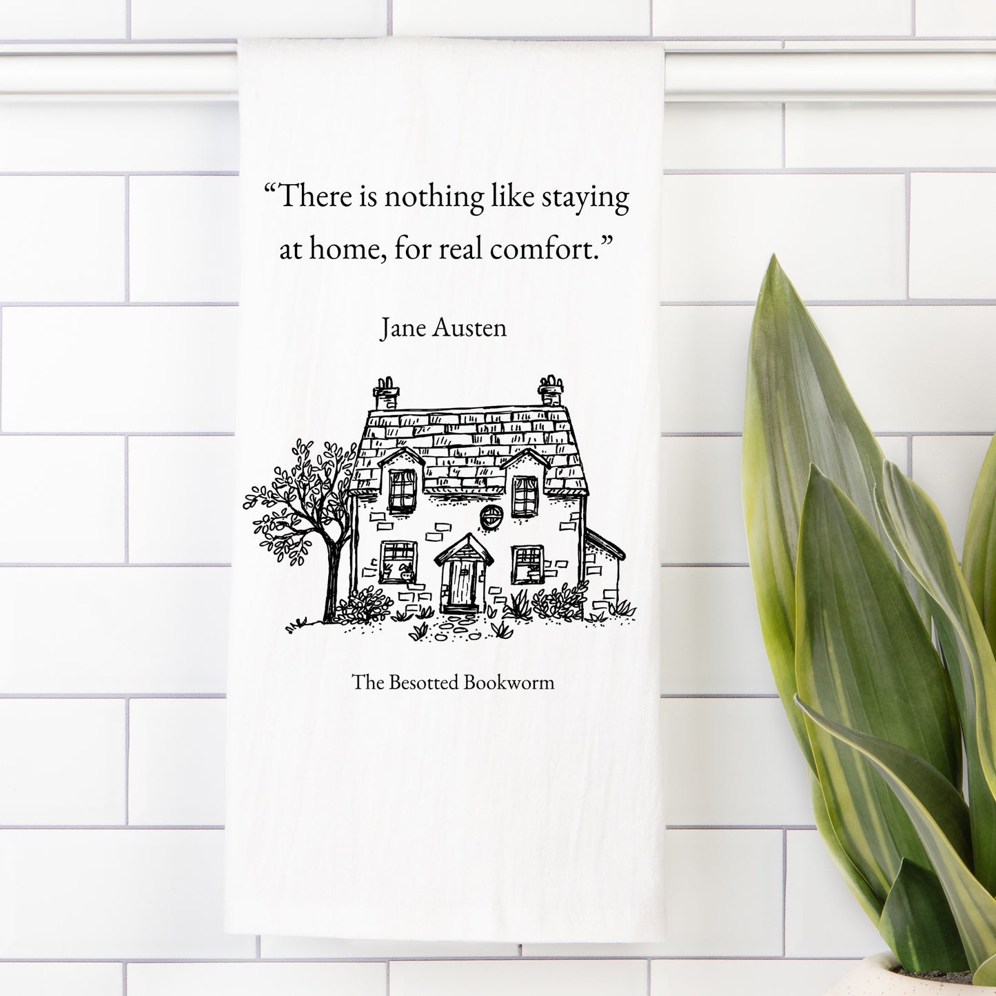 Jane Austen Tea Towel (Flour Sack)