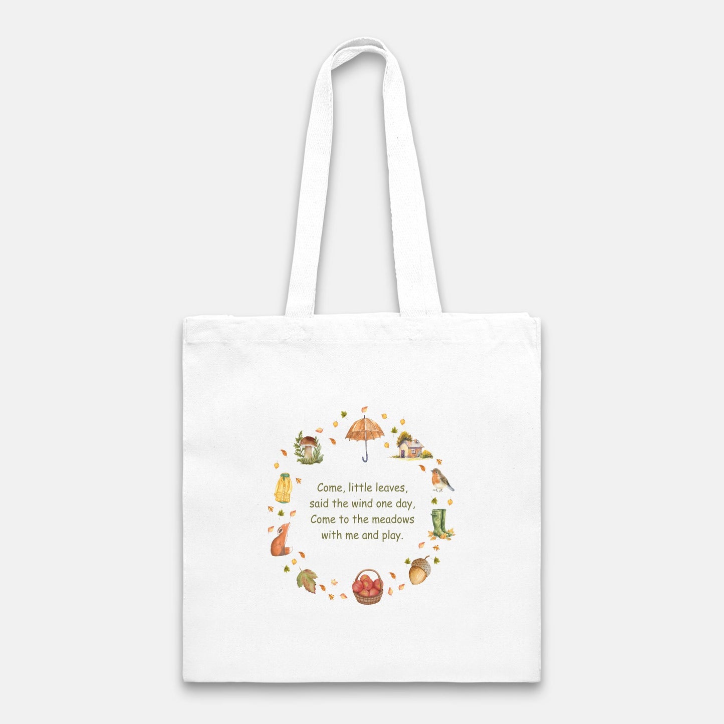 Come Little Leaves Tote Bag Heavy