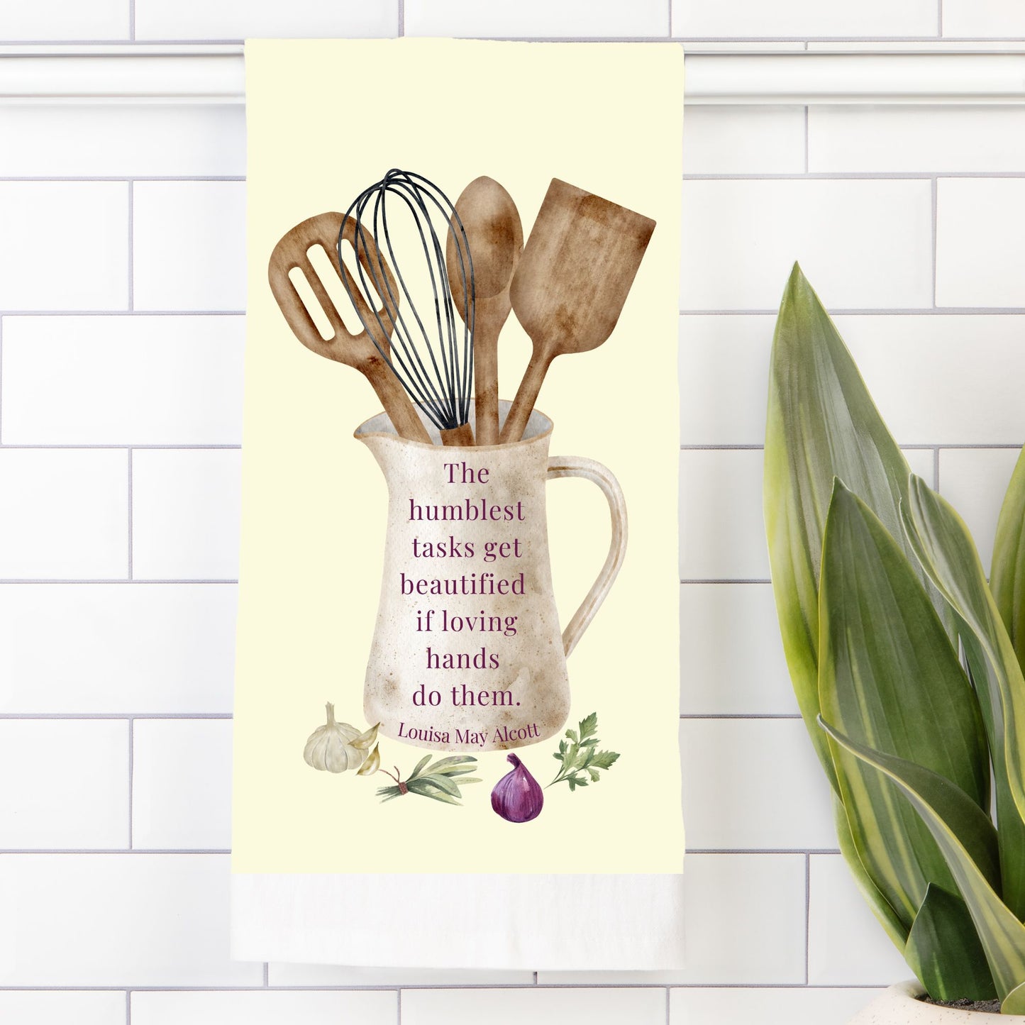 Louisa May Alcott Tea Towel (Flour Sack)