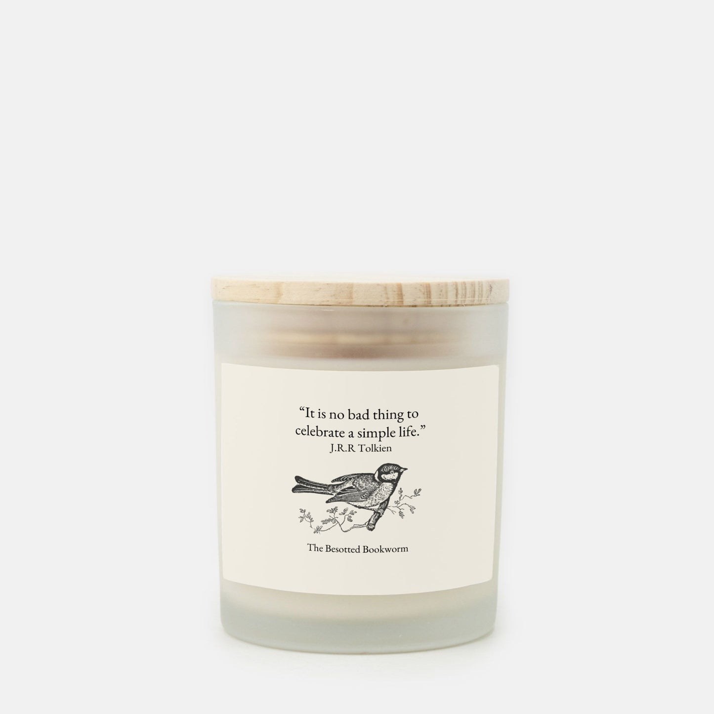 J.R.R. Tolkien Candle Frosted Glass (Hand Poured 11 oz)