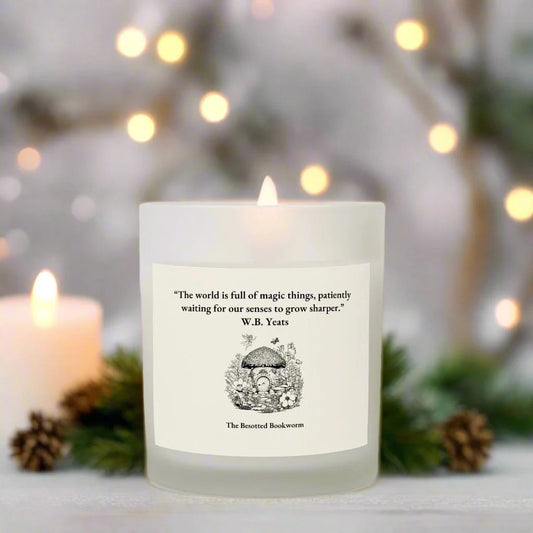 W.B. Yeats Candle Frosted Glass (Hand Poured 11 oz)