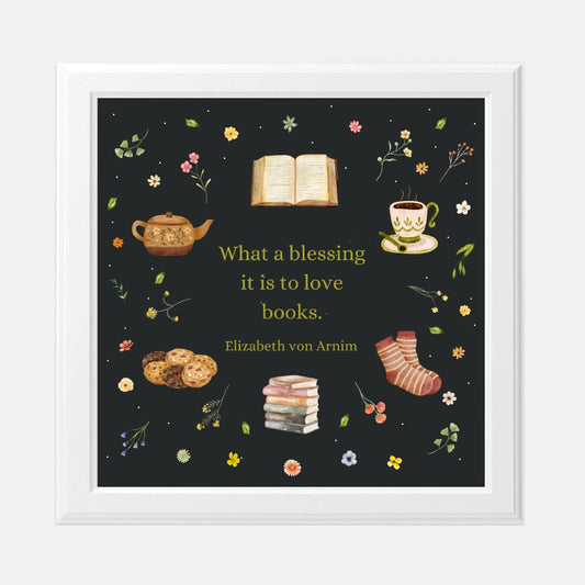Love Books Print 8 x 8