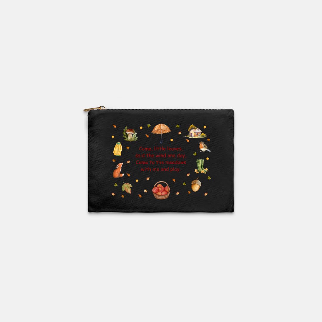 Come Little Leaves: Lined Cosmetic Bag