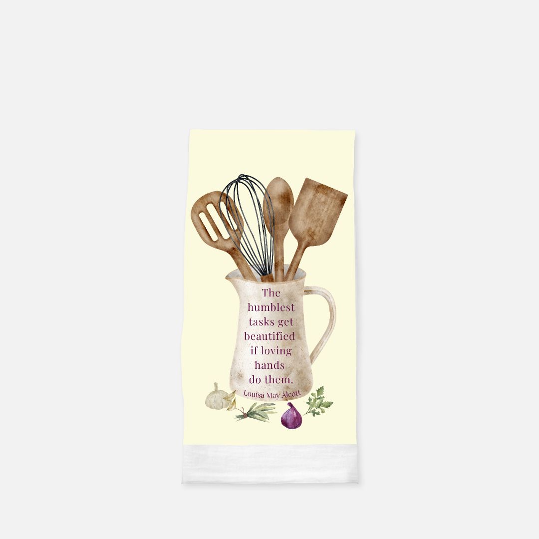 Louisa May Alcott Tea Towel (Flour Sack)