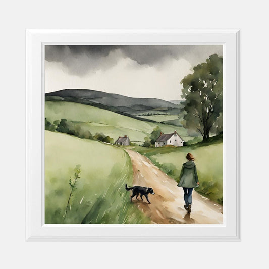 Country Walk by Amanda Claire: Print 8 x 8