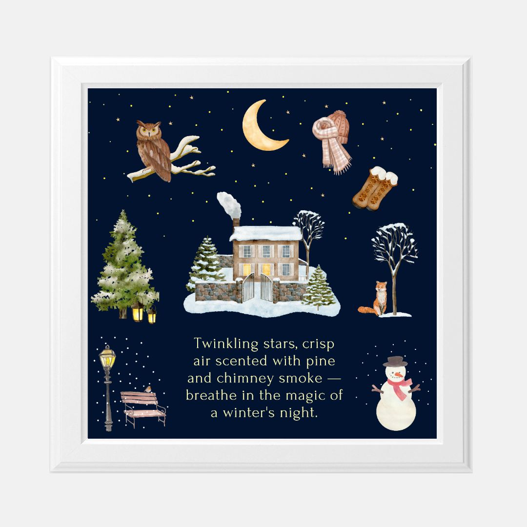 Winter's Night Print 8 x 8